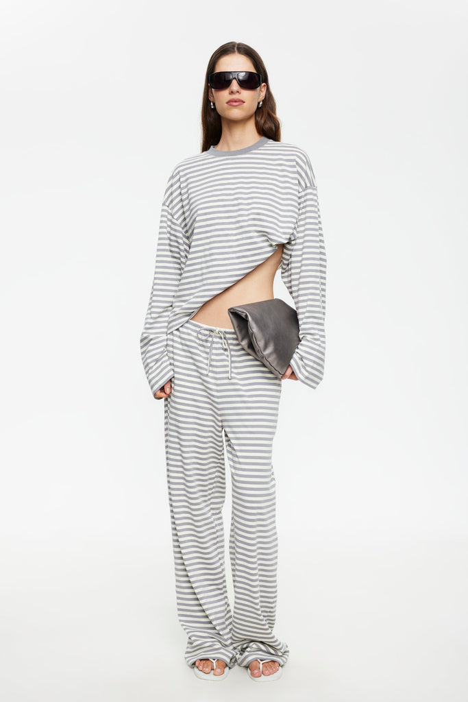LIONESS BLOOM LONG SLEEVE - ASH STRIPE