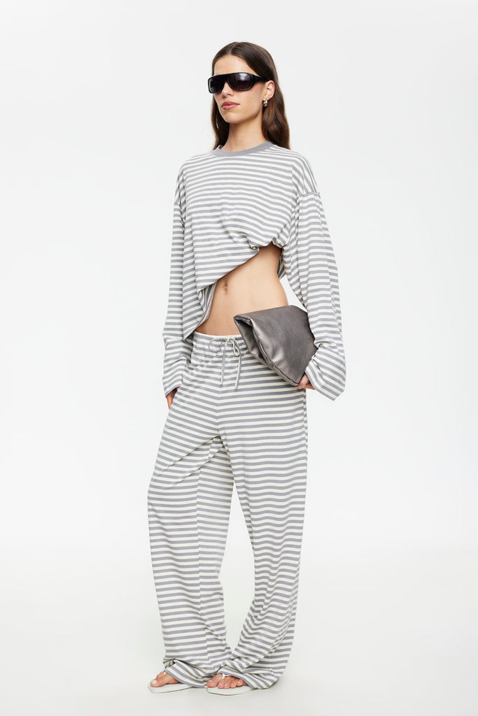 LIONESS BLOOM LONG SLEEVE - ASH STRIPE