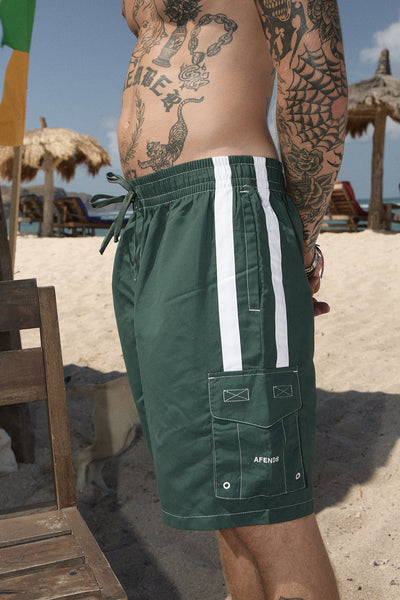 AFENDS House Related Cargo Swim Board Short 21 inch Pine