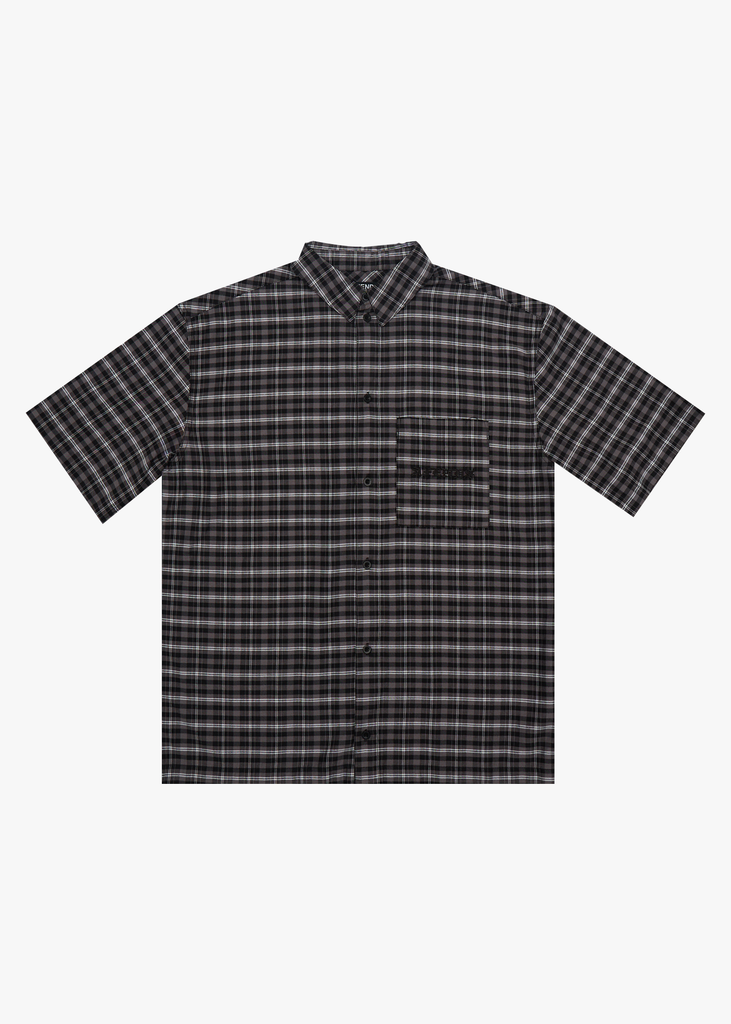 Darkness Short Sleeve Shirt - Black Check