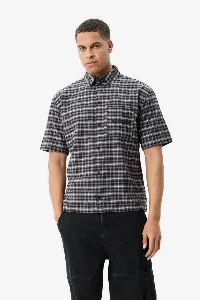 Darkness Short Sleeve Shirt - Black Check