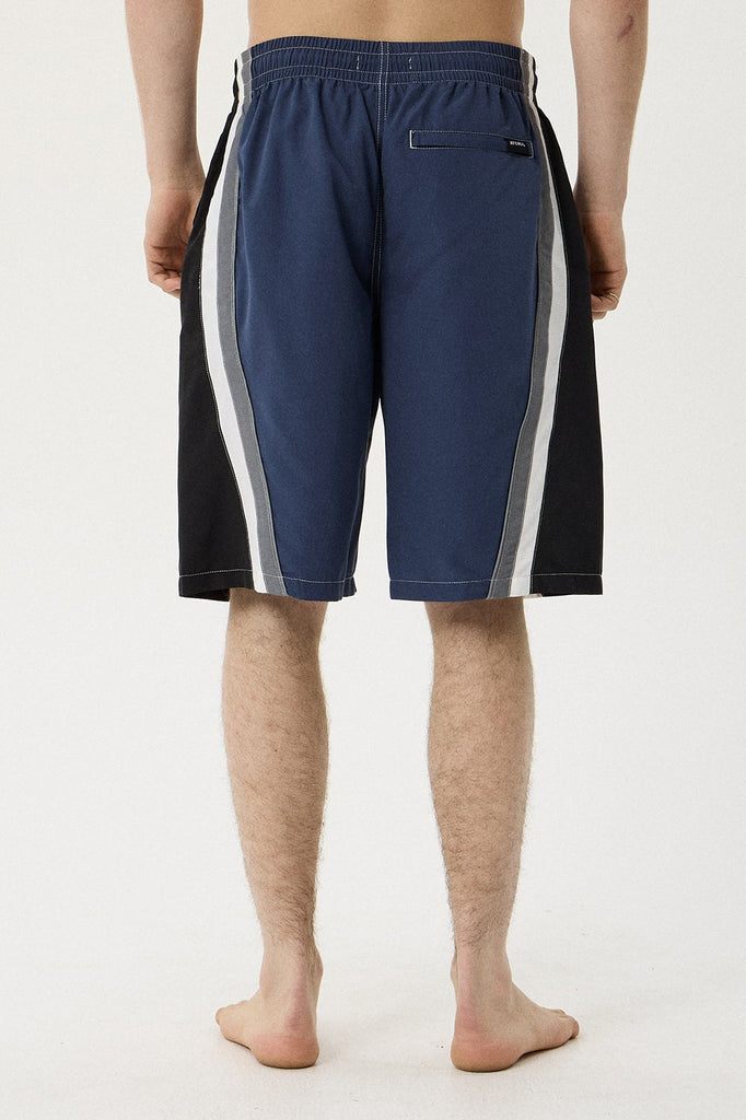 AFENDS TALLOWS SWIM SHORT 22" - BLACK/BLUE