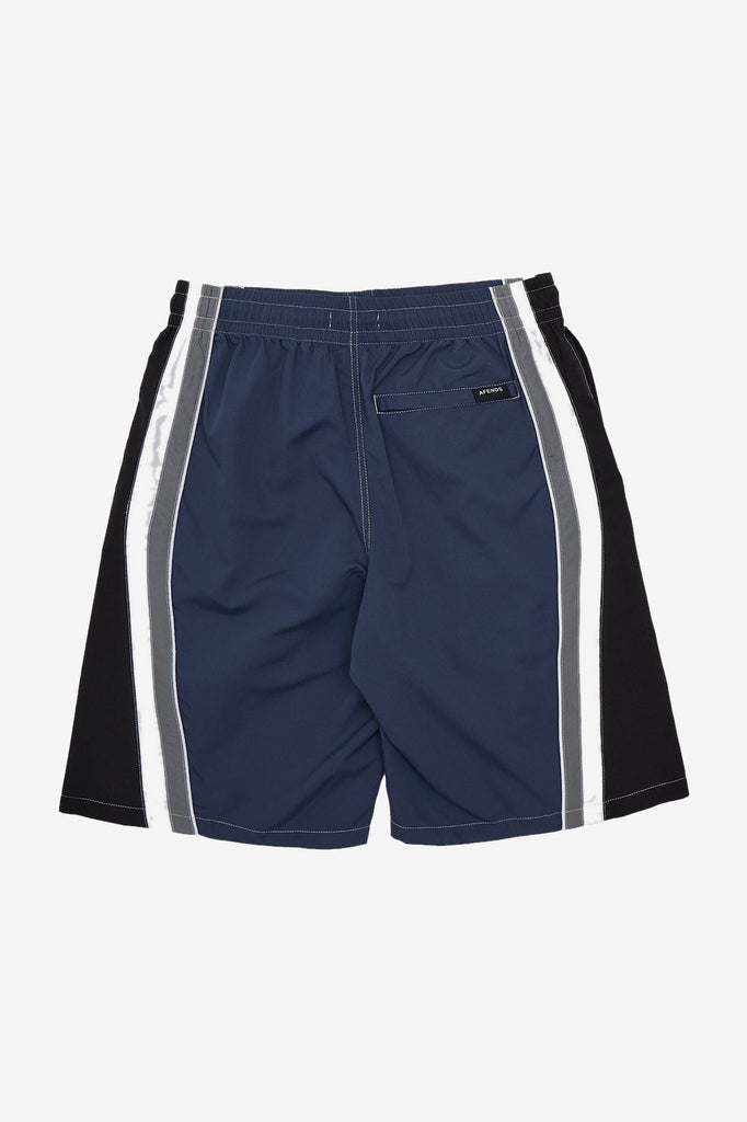 AFENDS TALLOWS SWIM SHORT 22" - BLACK/BLUE