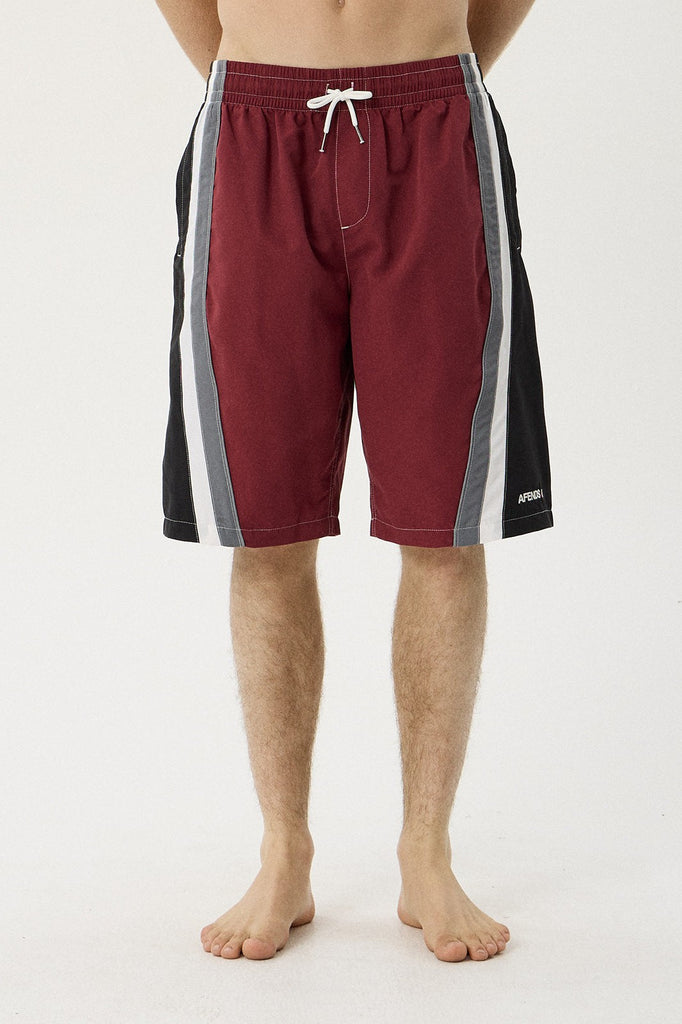 AFENDS TALLOWS SWIM SHORT 22" - BURGUNDY