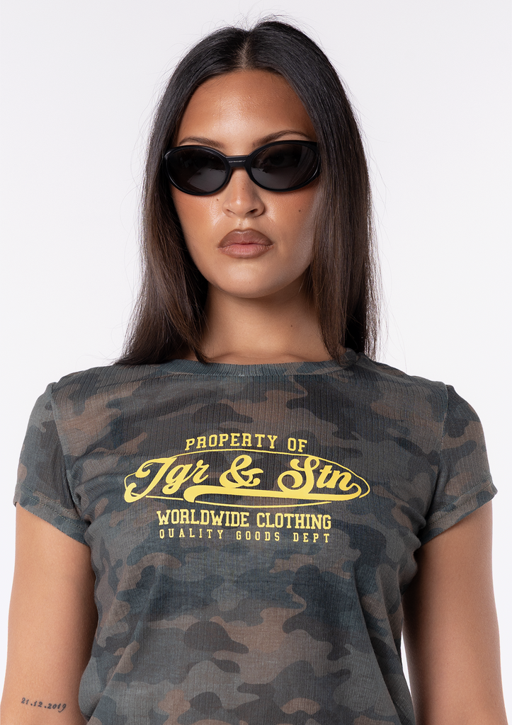 Jagger & Stone JGR Worldwide Shrunken Tee detail