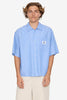 Worship Supplies Shadow Cherub Box Crop Short Sleeve Shirt - Dream Blue Stripe