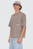 Worship Supplies Globo Box Crop Short Sleeve Shirt - Brown
