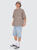 Worship Supplies Globo Box Crop Short Sleeve Shirt - Brown