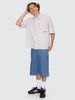 Worship Supplies Data Point Box Crop Short Sleeve Shirt - Vapour Grey