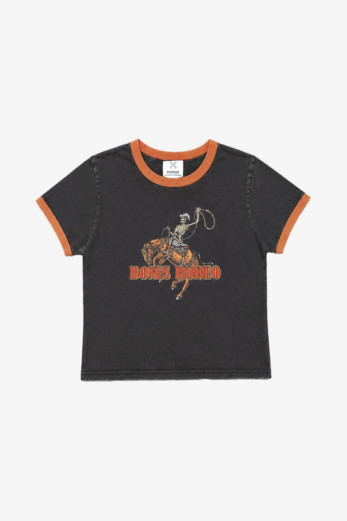 Billy Bones Club Bones Rodeo Baby Tee - Washed Black