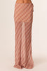 SNDYS THE LABEL Tai Maxi Skirt - Mocha Plaid worn