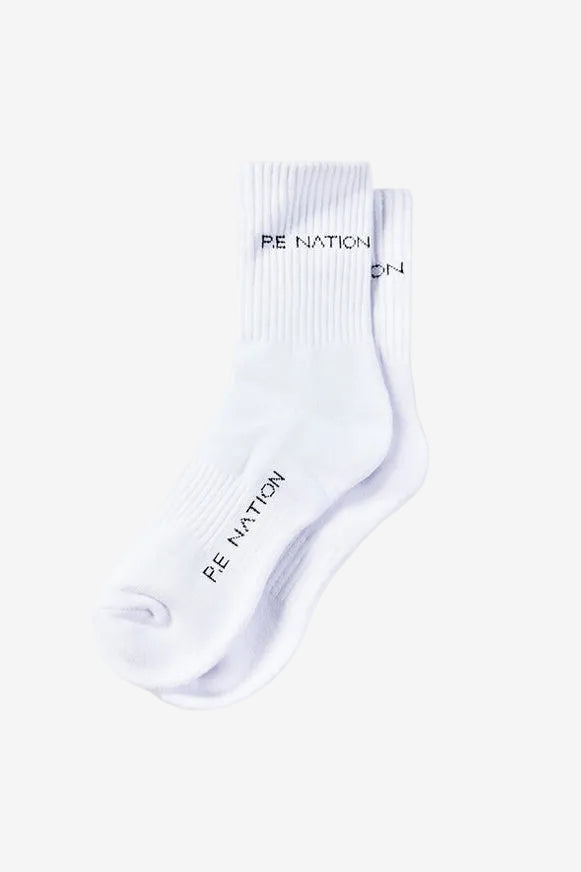 Signature Sock Optic White Black