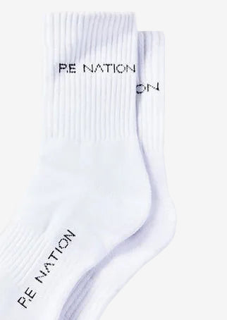 Signature Sock Optic White Black