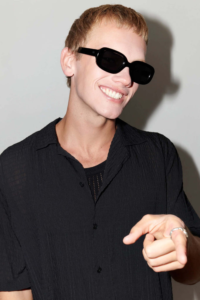 SZADE Soho Sunglasses - Gloss Black (Black Ink) 7