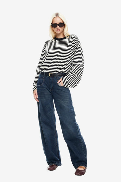 Lioness Bloom Long Sleeve - Onyx Stripe