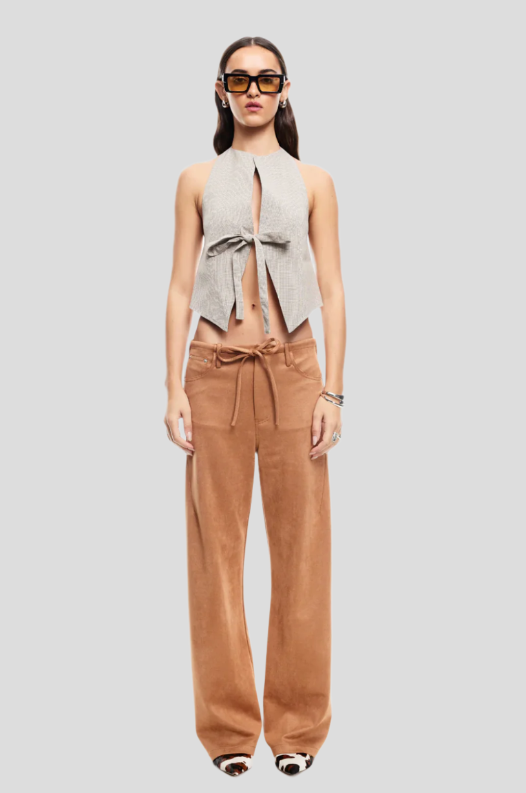 Butterfly Illusion Tie-Front Top main image 1