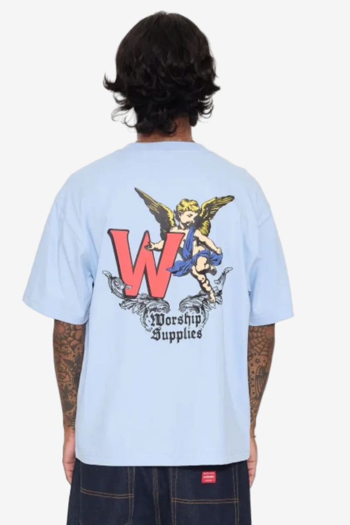 WORSHIP SUPPLIES RISE AND SHINE TEE - DREAM BLUE