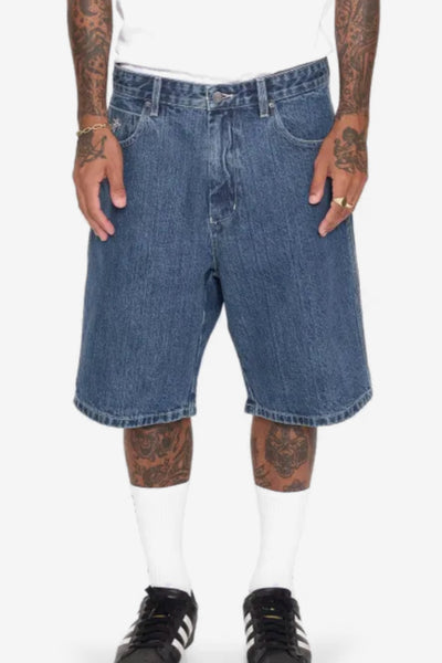 WORSHIP SUPPLIES BIG DAWG JEAN SHORT - STREAKER BLUE