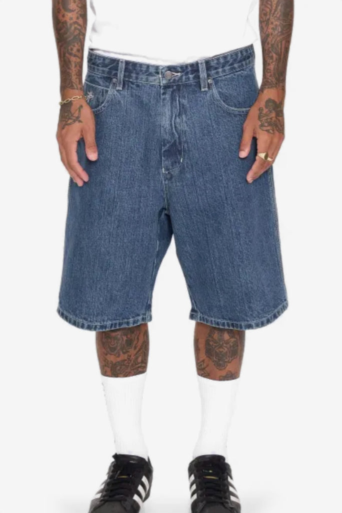 WORSHIP SUPPLIES BIG DAWG JEAN SHORT - STREAKER BLUE