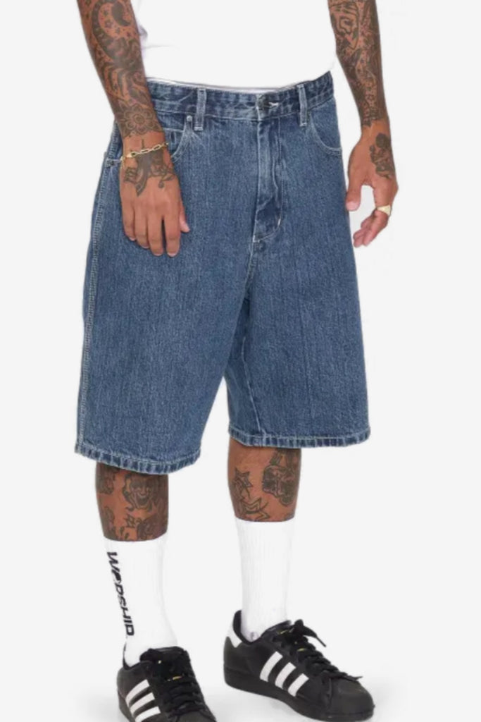 WORSHIP SUPPLIES BIG DAWG JEAN SHORT - STREAKER BLUE