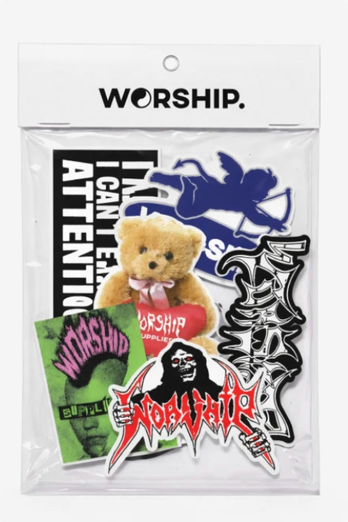 WORSHIP SUPPLIES STICKER 6 PACK - MULTI