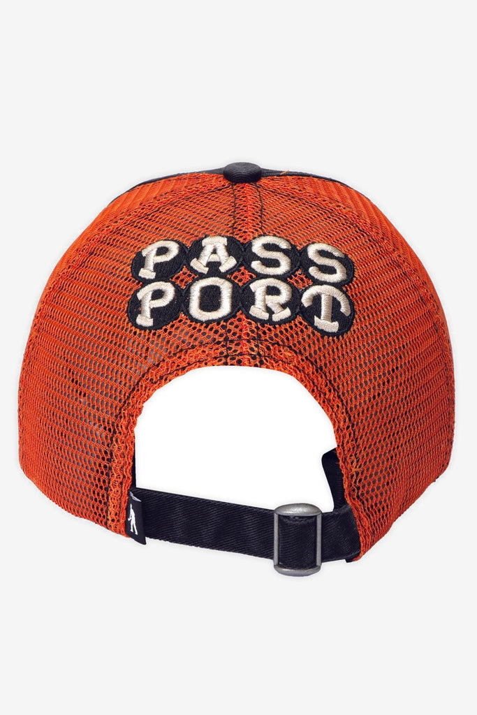 PASS~PORT PATCHED UP LEAGUES TRUCKER CAP - BLACK