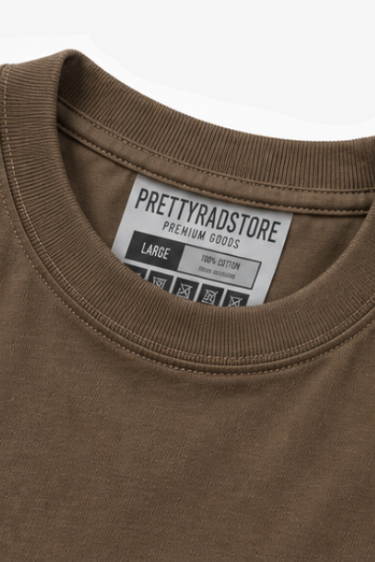 PRS SUPPLY CO.™ PREMIUM HEAVYWEIGHT BOX CROP TEE — WALNUT