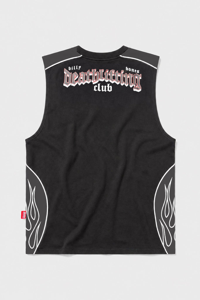 Billy Bones Club Flamed Muscle Tee - Black back