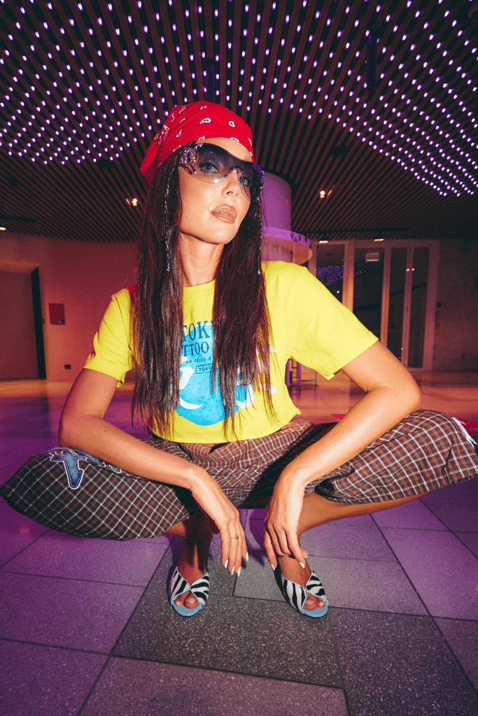 Sabbi Tattoo Club Crop - Yellow