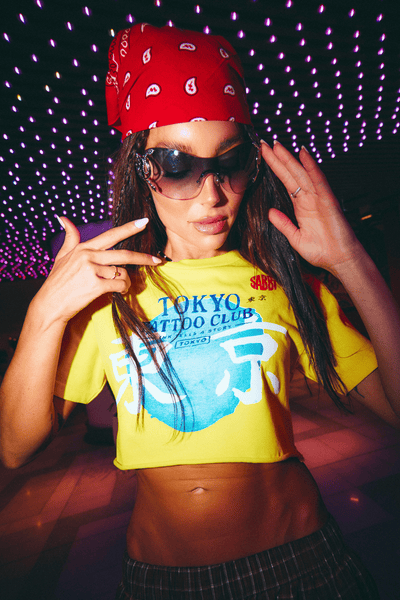 Sabbi Tattoo Club Crop - Yellow