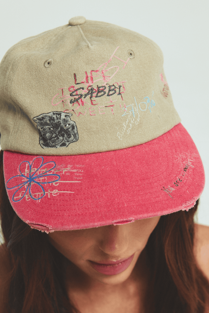 Sabbi The Aura Chip Cap - Khaki/Pink