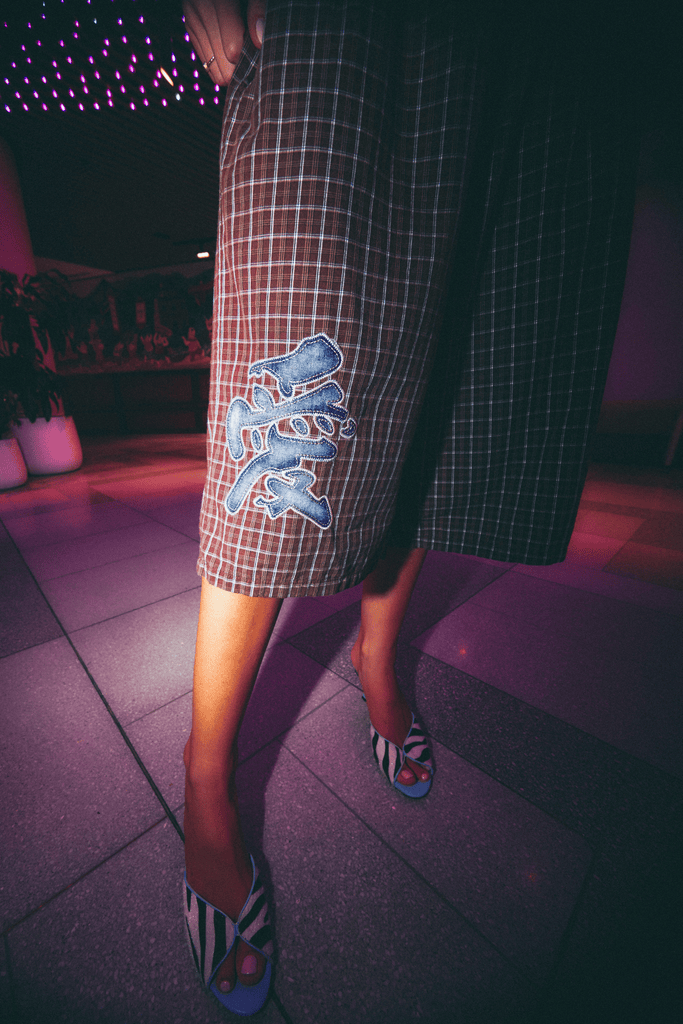 Sabbi The Tokyo Plaid Jort - Brown