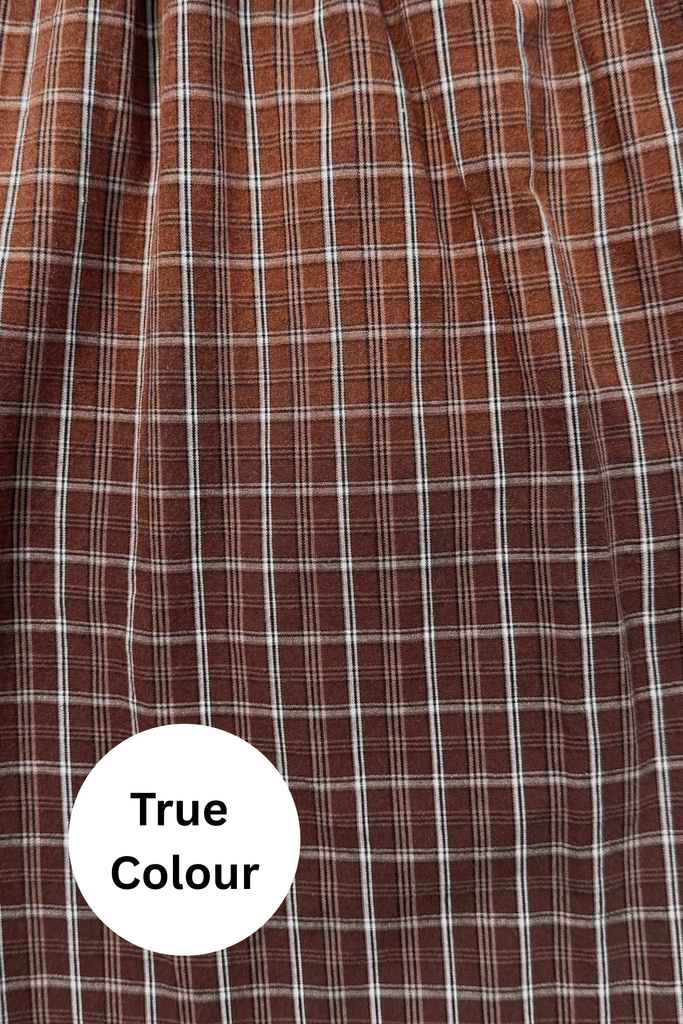 Sabbi The Tokyo Plaid Jort - Brown
