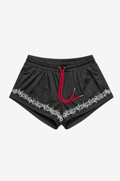 Billy Bones Club Thorned Booty Shorts - Washed Black