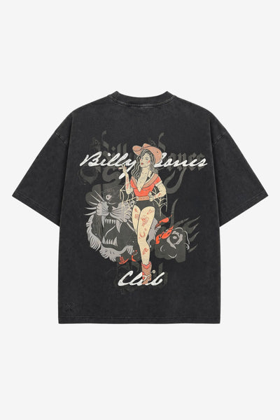 Billy Bones Club Pin Up Tee - Washed Black