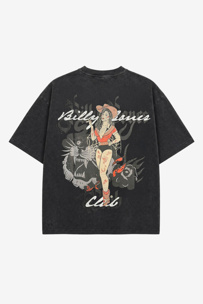 Billy Bones Club Pin Up Tee - Washed Black
