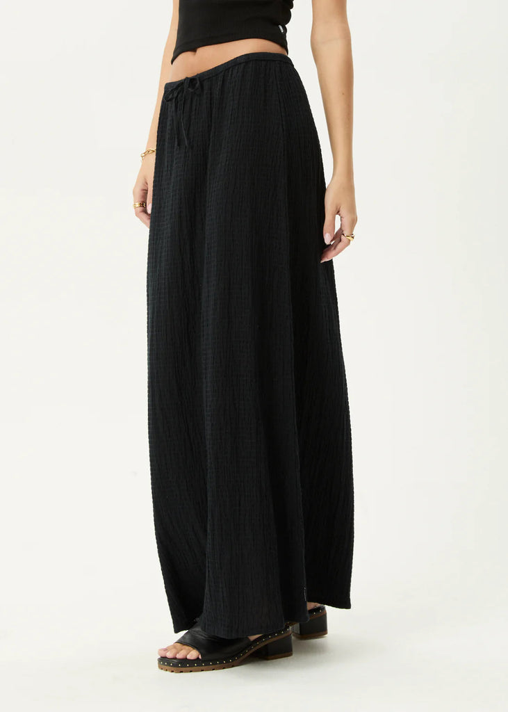 AFENDS Focus Seersucker Maxi Skirt - Black