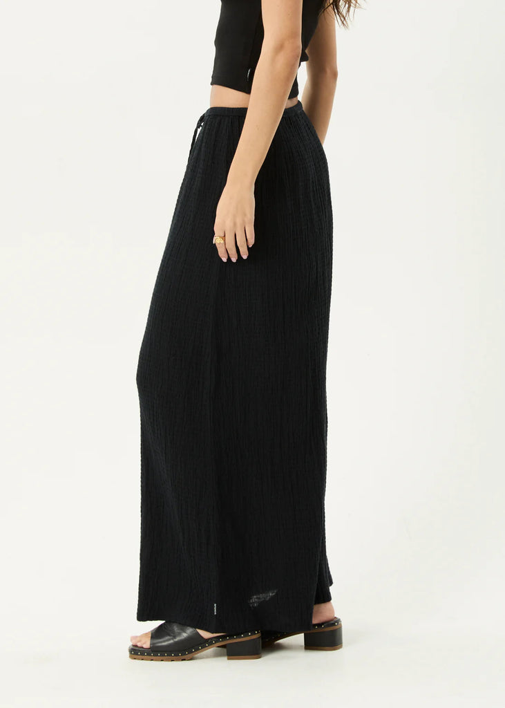 AFENDS Focus Seersucker Maxi Skirt - Black