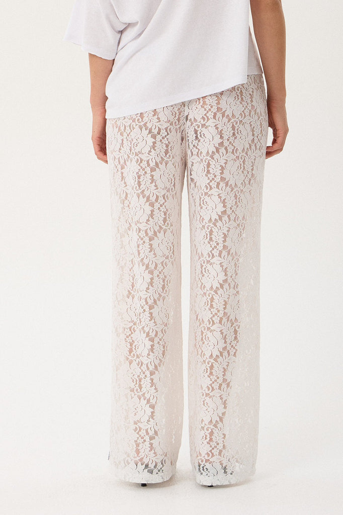 AFENDS JONES - LACE PANT - WHITE