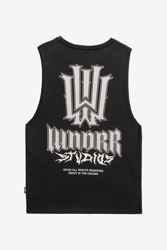 WNDRR Tagged Muscle Tank Black front (placeholder)