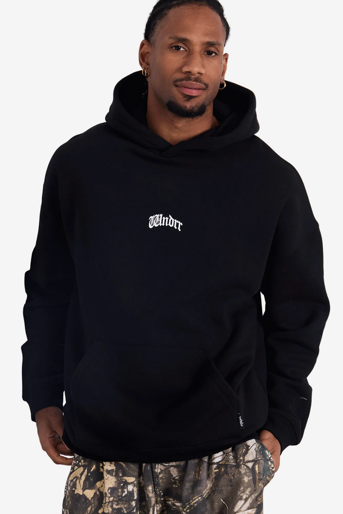 WNDRR Revival Hood Sweat - Black model