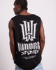 WNDRR Tagged Muscle Tank Black on model (placeholder)