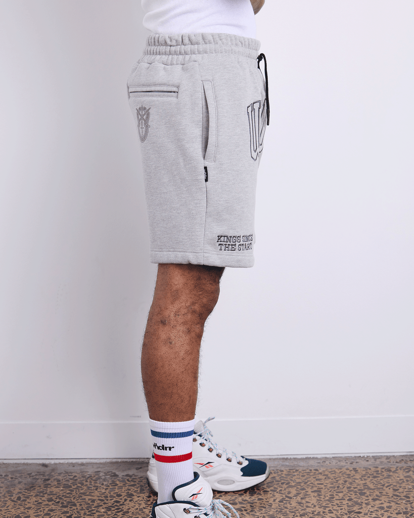 WNDRR Riot Tech Trackshort - Grey Marle model
