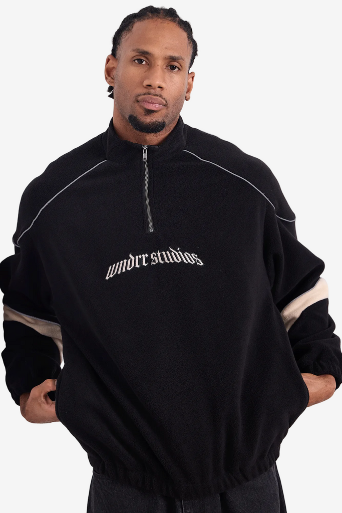 WNDRR HAVOK 1/4 ZIP POLAR FLEECE - BLACK