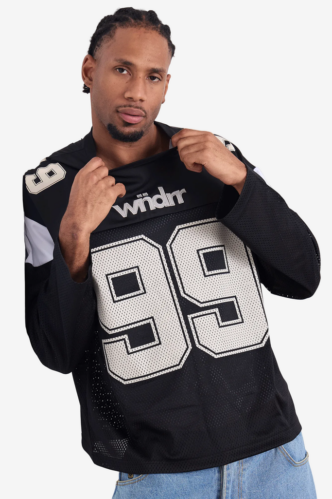 WNDRR WAYNE HOCKEY JERSEY - BLACK/WHITE
