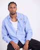 WNDRR Return Check S/S Shirt Blue White on model (placeholder)