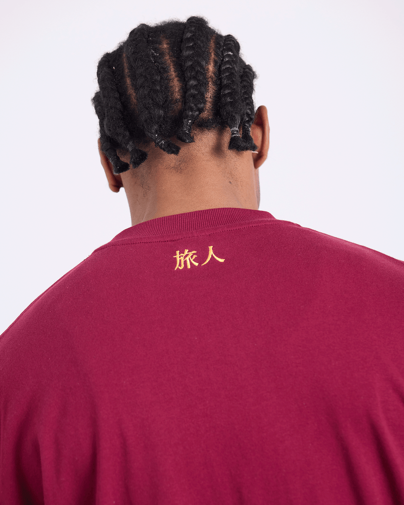 WNDRR SHODO LAYERED L/S TEE - BLOOD RED