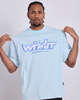 WNDRR Five Point Heavy Weight Tee Baby Blue on model