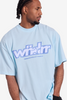 WNDRR Five Point Heavy Weight Tee Baby Blue detail