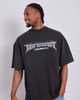 WNDRR Pulse Heavy Weight Tee Faded Black on model